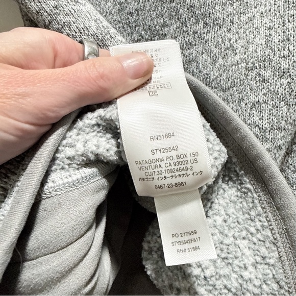 Patagonia Better Sweater Fleece Jacket Burch White Grey Size Small - Picture 9 of 14